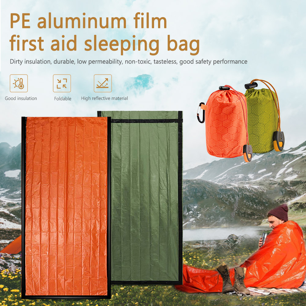 Bivy Bag Emergency - Sacco a pelo termico portatile, materassino