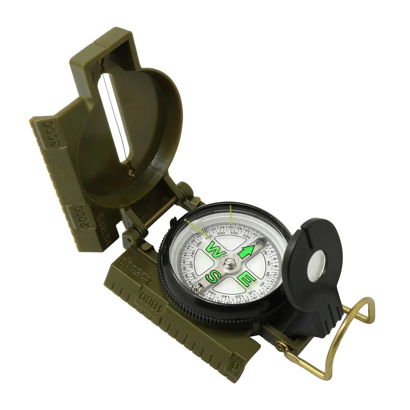 Compass Lensatic - Bussola Lensatic Portatile Multifunzione con Fosforescenza,